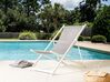 Folding Deck Chair LOCRI II Metal Grey