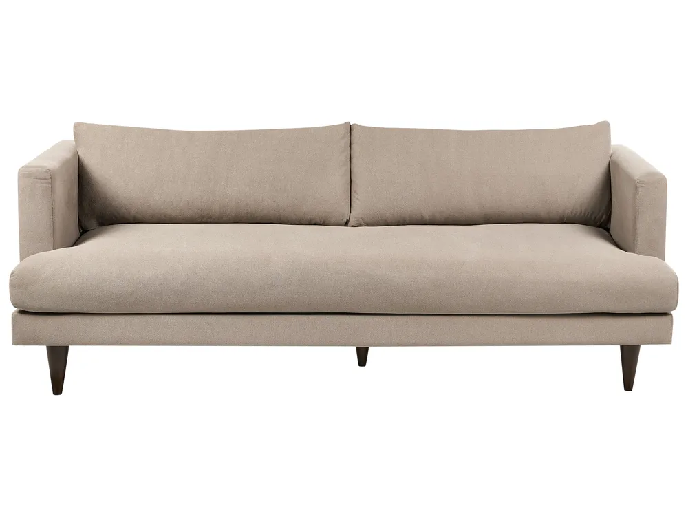 Sofa 3 Seater JARPEN Fabric Light Brown