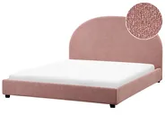 Waterbed Boucle VAUCLUSE 160 x 200 cm (EU King Size) Pastel Pink_976918