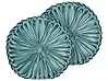 Set of 2 Decorative Cushions UDALA 40 x 40 cm Velvet Teal Solid