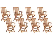 Garden Dining Set 8 Seater MAUI PREMIUM Acacia Wood Light Green_990847