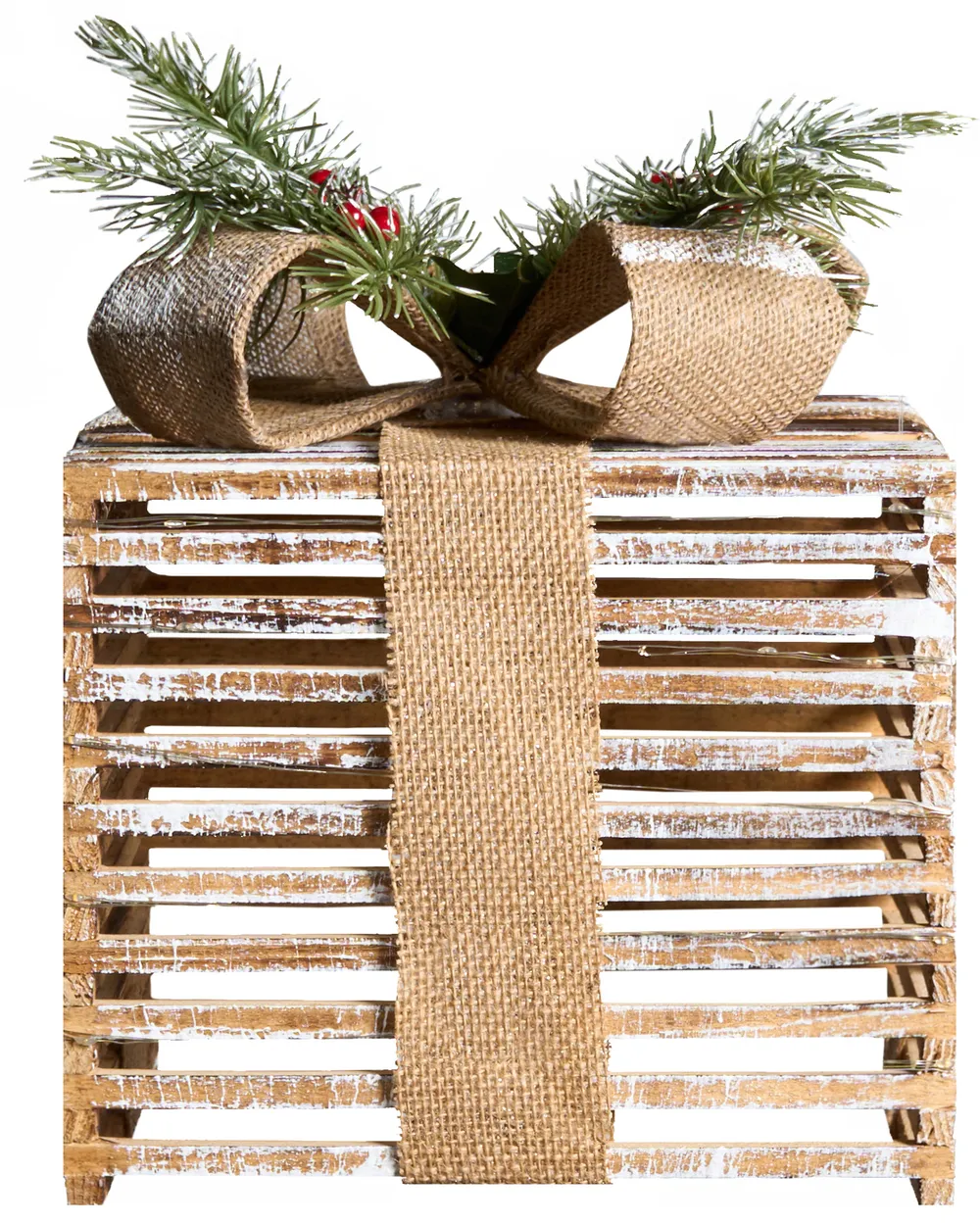 Set med 3 juldekorationer LED ROINE 15/20/25 cm Julklappar Brun_1028299