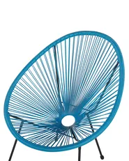 Set of 2 Garden Chairs ACAPULCO II PE Rattan Blue_813809
