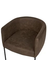 Armchair MALMOS Faux Leather Dark Brown_931349