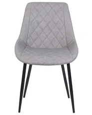 Set of 2 Dining Chairs MARIBEL Faux Leather Light Grey_716395