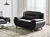 Soffa 2-sits LEIRA Konstläder Svart