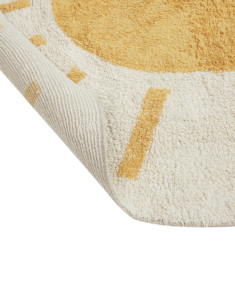 Kids Rug BAIKER Beige ø 140 cm Cotton_903866