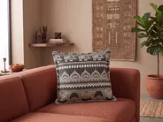 Set med 2 prydnadskuddar ATABAGI 45 x 45 cm Bomull Svart Orientaliskt tryck_802276