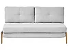 Sofa Bed 2 Seater EDLAND Fabric Light Grey