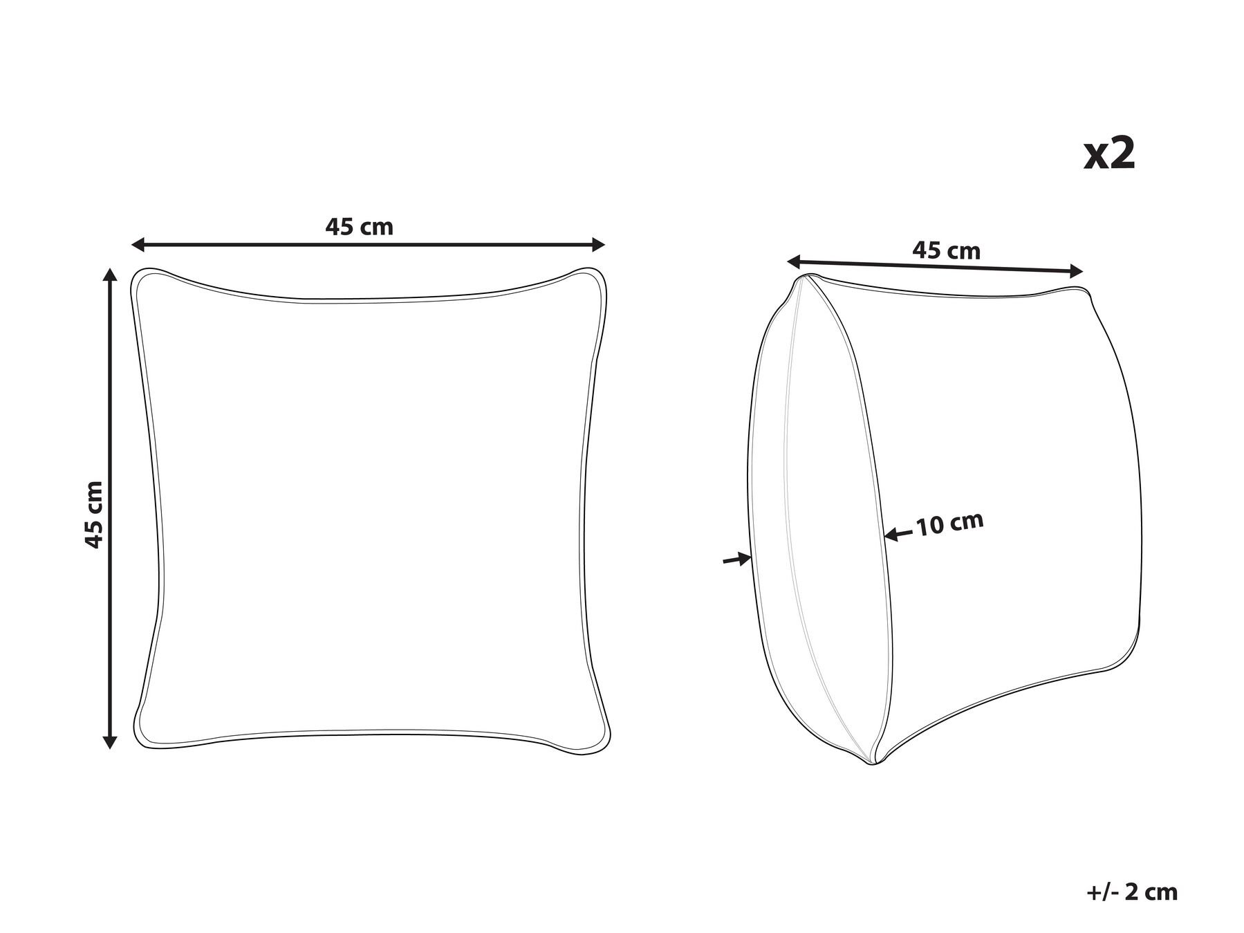 Set of 2 Outdoor Cushions MEZZANO Geometric Pattern 45 x 45 cm Pink_881456
