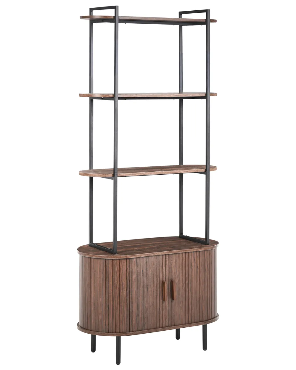 4 Tier Shelving Unit BRADLEY 180 cm Dark Brown