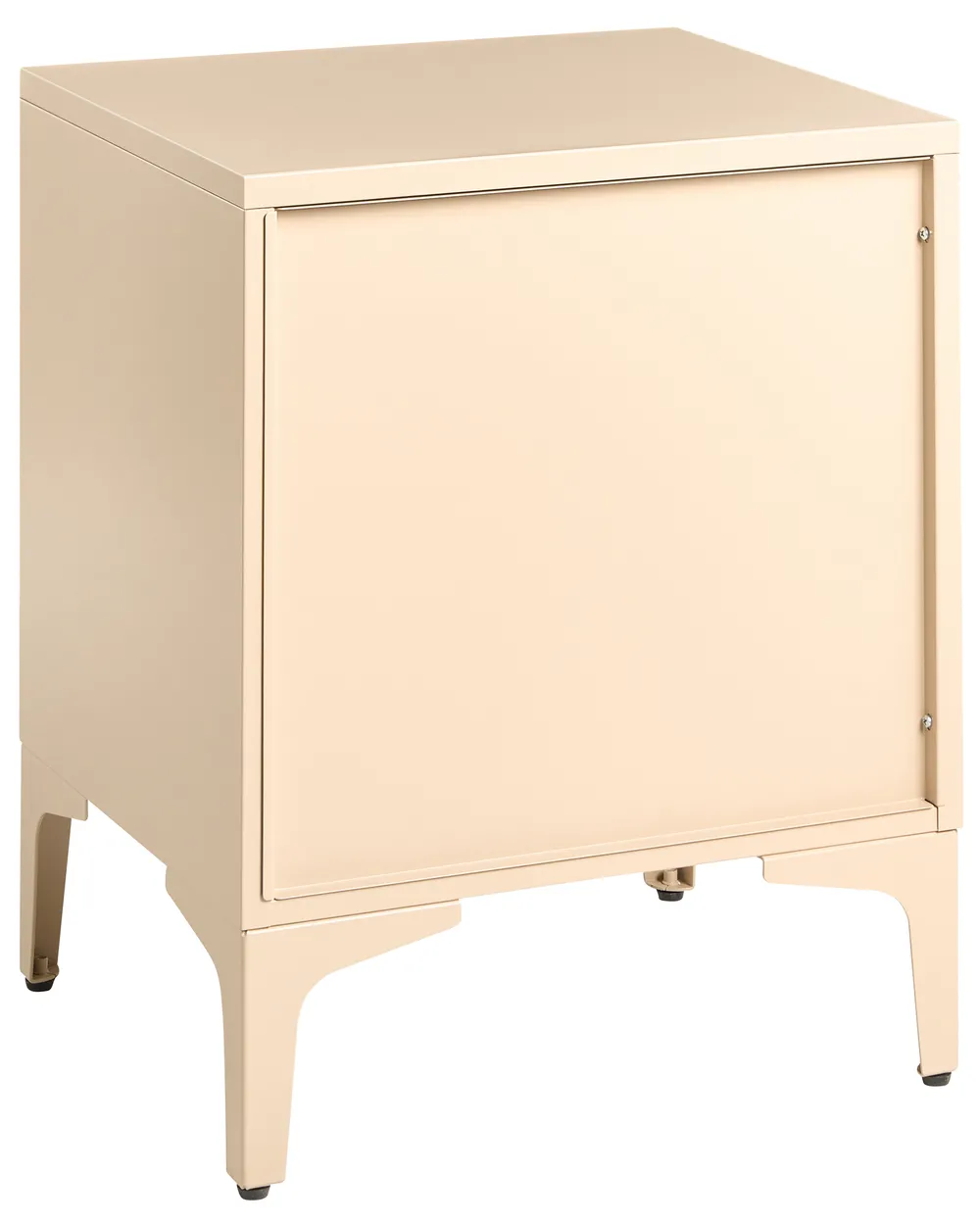 2 Drawer Bedside Table ARDURA Metal Beige_1077653