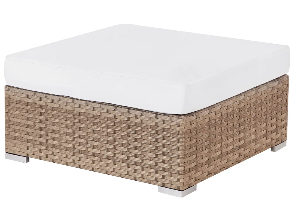 Garden Corner Sofa with Table 4 Seater SANO Modular PE Rattan Natural Right Hand_933624