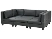 Modulär U-formad soffa 5-sits UNSTAD Konstläder Svart_936646
