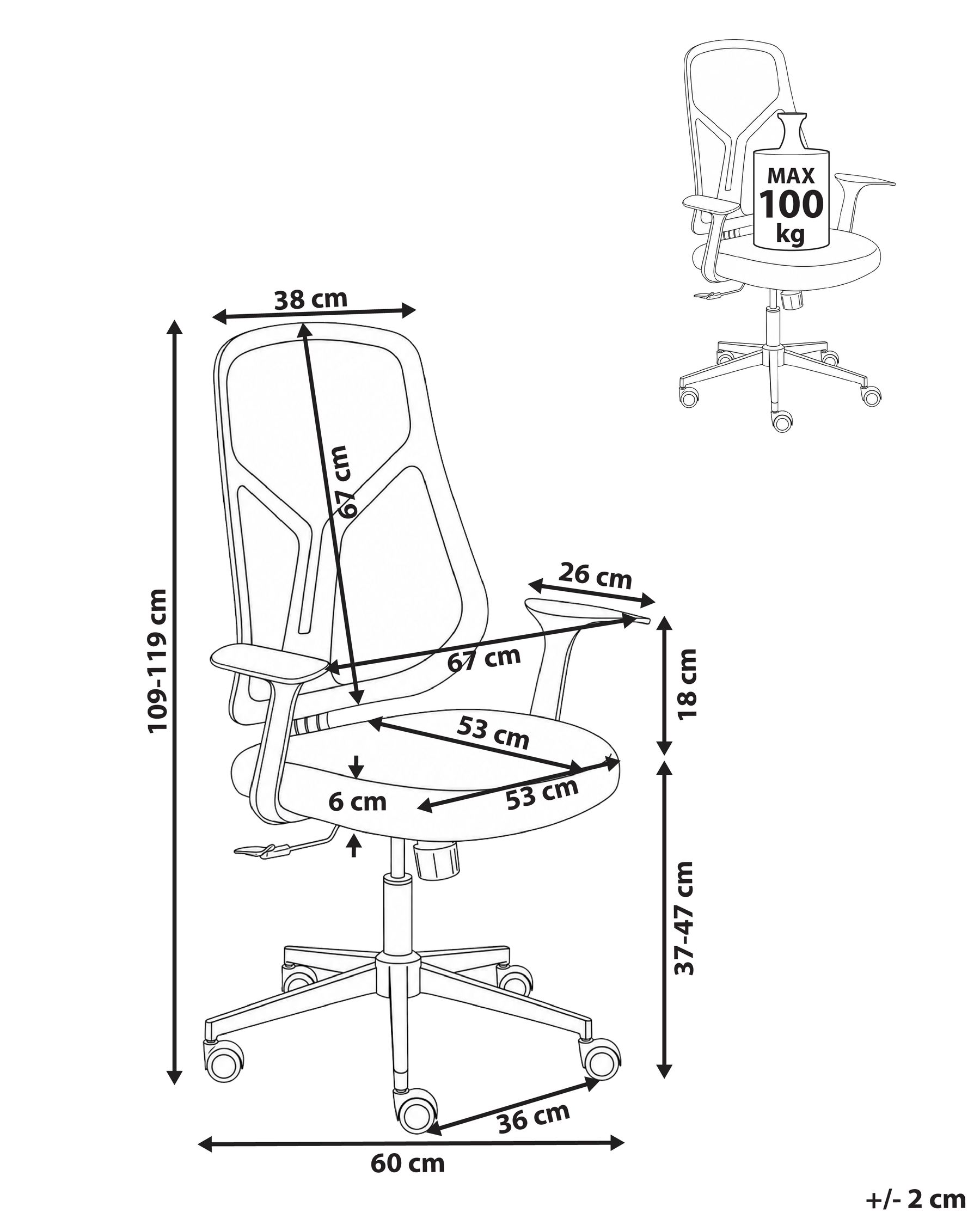 Office Chair NUVINER Light Grey_1094952