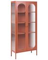 Glass Display Cabinet FOXTON 80 cm Metal Golden Brown