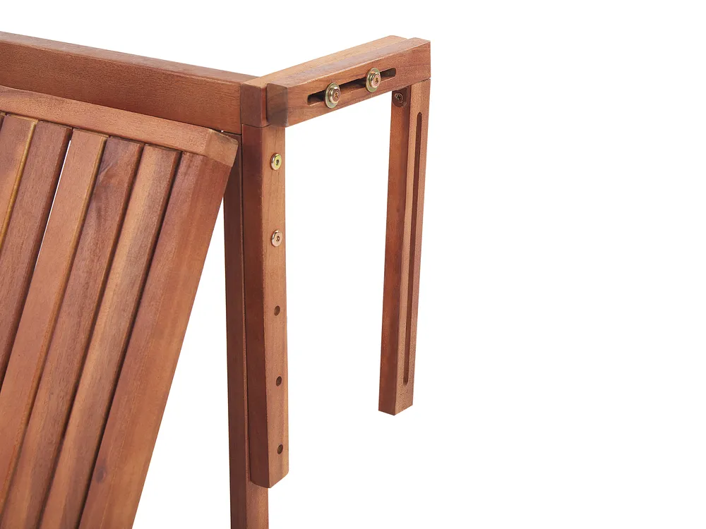 Balcony Table UDINE 70 cm 69 cm Acacia Wood Brown_810117