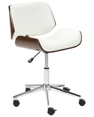 Desk Chair TOTOWA Faux Leather White_963035