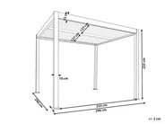Paviljonki FORNOLI 296 cm 296 cm Metalli Musta_932959