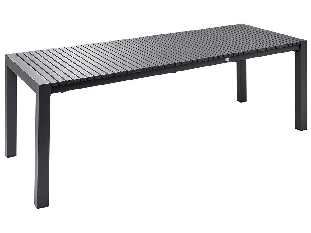 Jatkettava puutarhapöytä ARDESIO 160/220 cm 90 cm Metalli Tummanharmaa