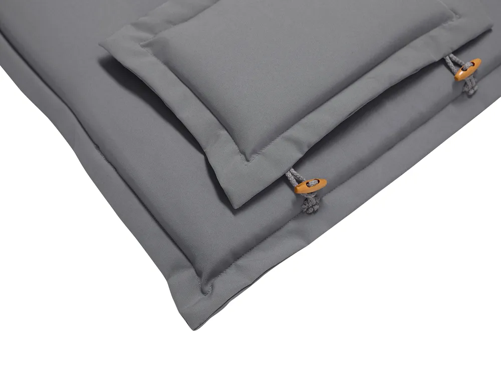 Set of 8 Back/Seat Cushions MAUI 40 x 54 cm Grey_765114