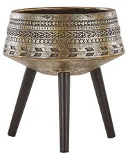 Elevated Plant Pot VARDIANI 50 cm Gold_808814