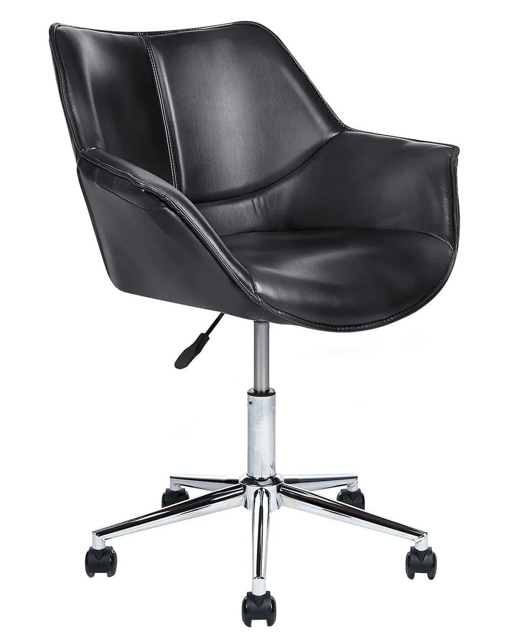 Desk Chair NEWDALE Faux Leather Black_854772
