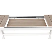 Extending Garden Dining Table FANES 184/242 cm 90 cm Metal White_928648