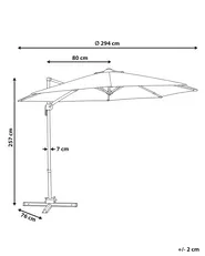 Cantilever Parasol 294 cm SAVONA Dark Grey_1102979