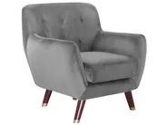 Living Room Set 6 Seater BODO Velvet Grey_738385