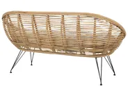Garden Lounge Set with Table 4 Seater MARATEA/CESENATICO Rattan Natural_878779