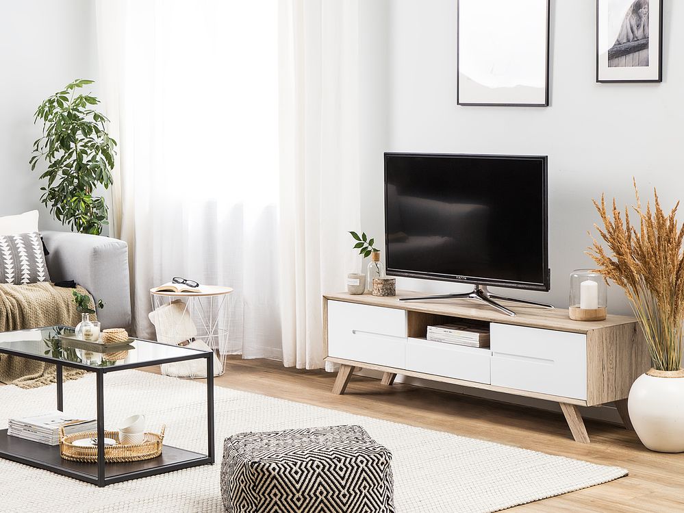 TV-bänk FORESTER Brun/ Vit
