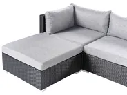 Garden Corner Sofa with Table 4 Seater SANO PE Rattan Black Right Hand_976027