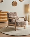Armchair SKOVDE Faux Fur Taupe