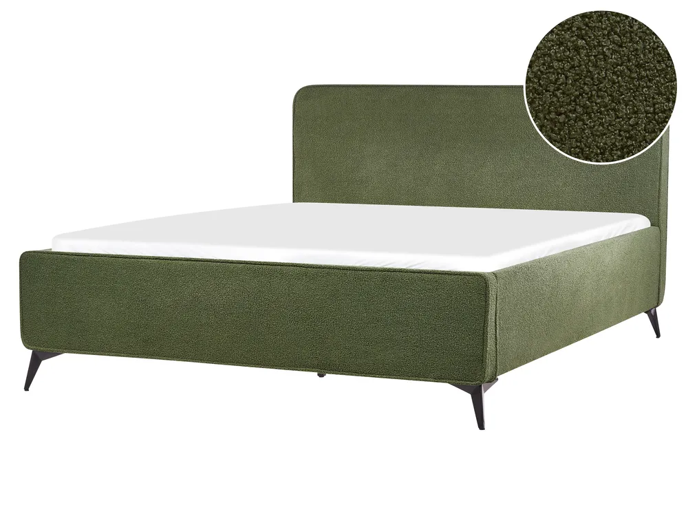 Boucle Bed Green VALOGNES Various Sizes