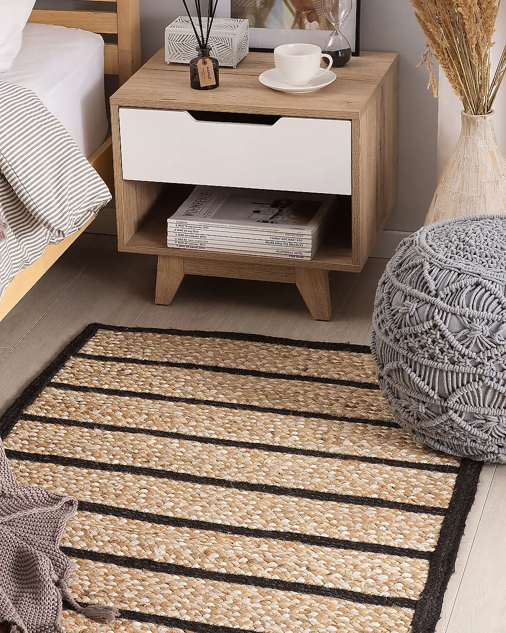 Matto KARADONA Beige 80 x 150 cm Juutti