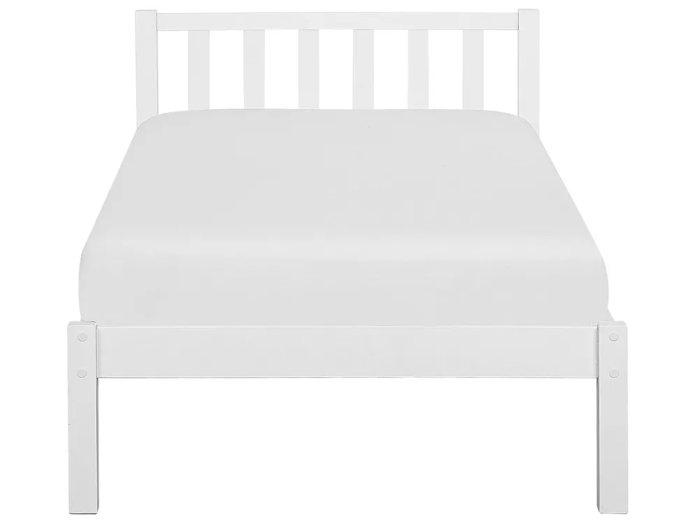 Säng med lamellram Furu FLORAC 90 x 200 cm Vit_752714