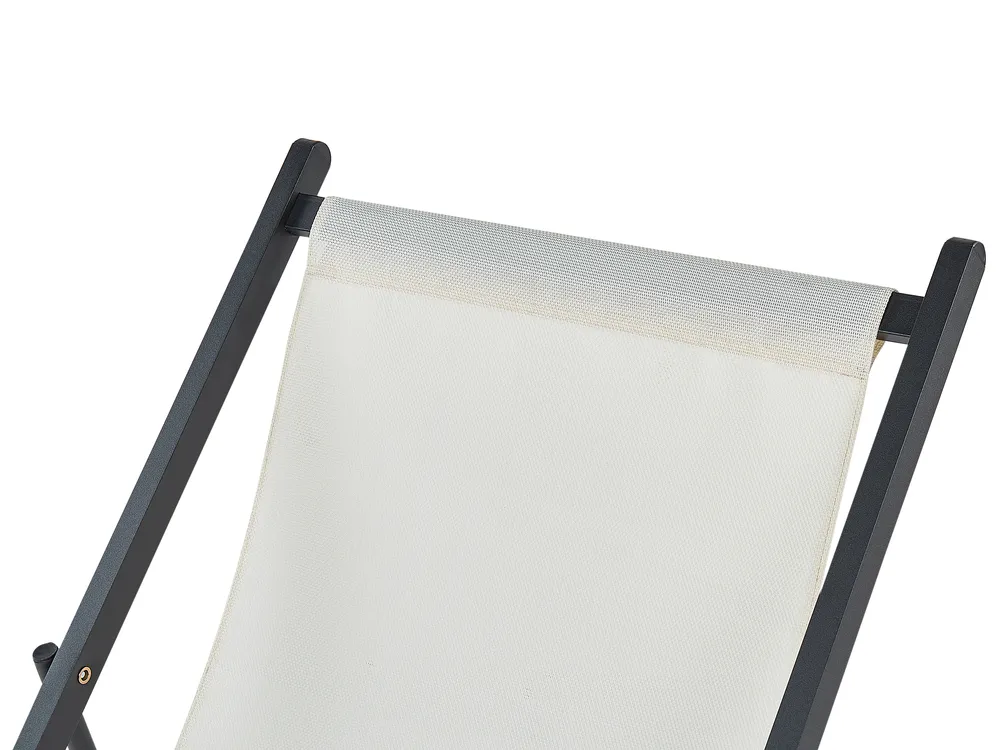 Folding Deck Chair LOCRI II Metal Light Beige_926346