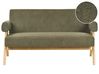 Sofa 2 Seater TAMRE Boucle Green/ Light Brown