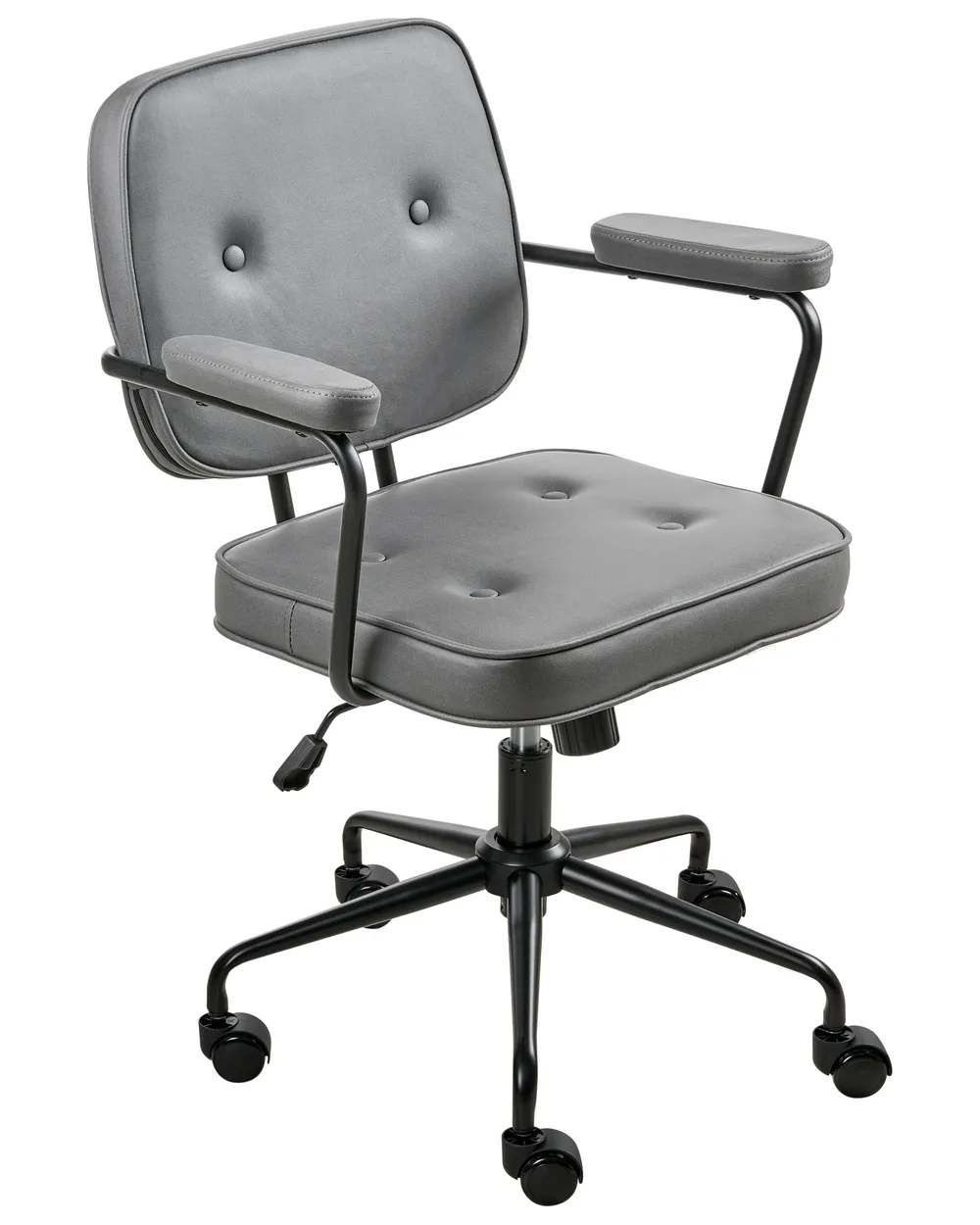 Desk Chair PAWNEE Velvet Grey