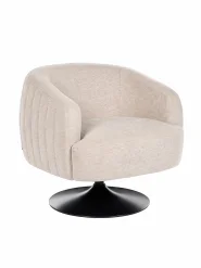 Swivel Armchair NORAGER Fabric Light Beige_1168277