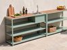 Outdoor Kitchen Island with Sink AVETRANA Light Green Metal