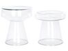 Set of 2 Side Tables LAGUNA/CALDERA Transparent