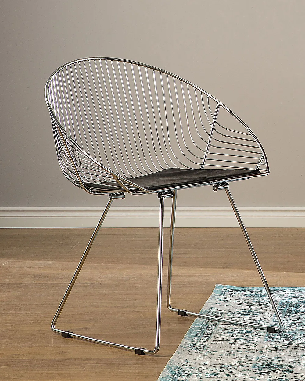 Set of 2 Dining Chairs AURORA Metal Silver_884644