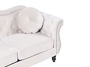 Sofa 3 Seater SKIEN Velvet Light Beige_1170457