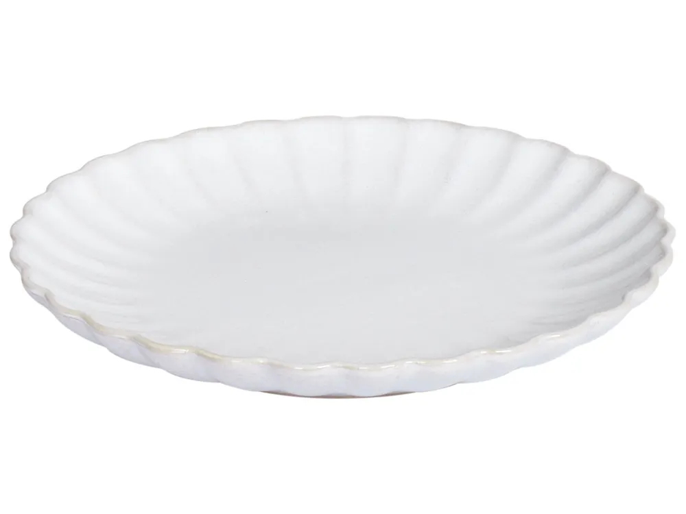 Set of 8 Side Plates NETTLE Stoneware Off-White_986496