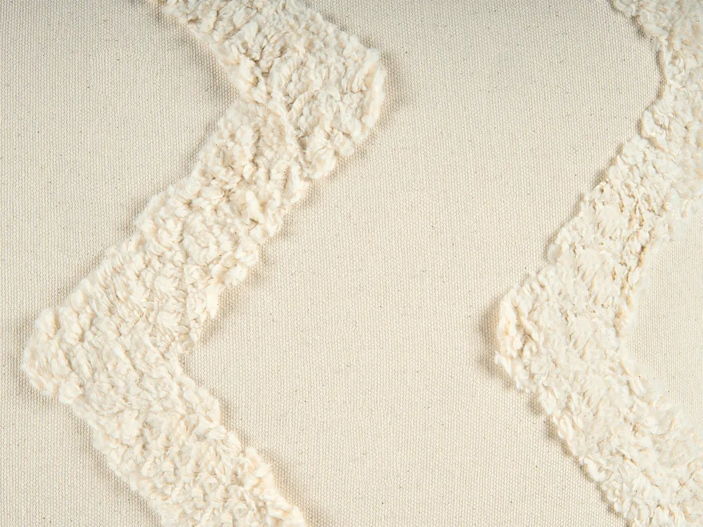Set med 2 prydnadskuddar CERINTHE 40 x 60 cm Bomull Ljusbeige Chevrontryck_835176