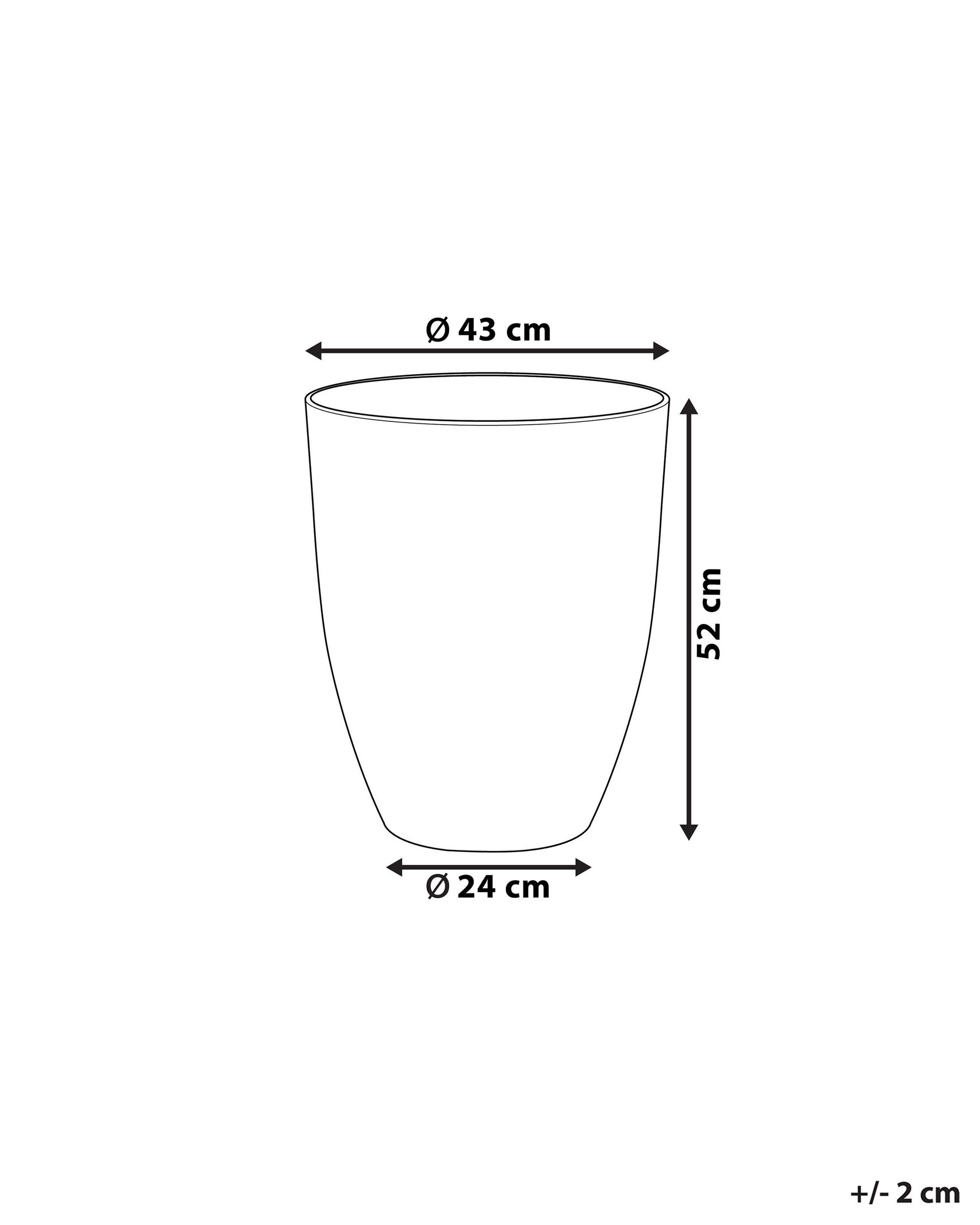 Plant Pot CROTON 43 cm Off-White_763421