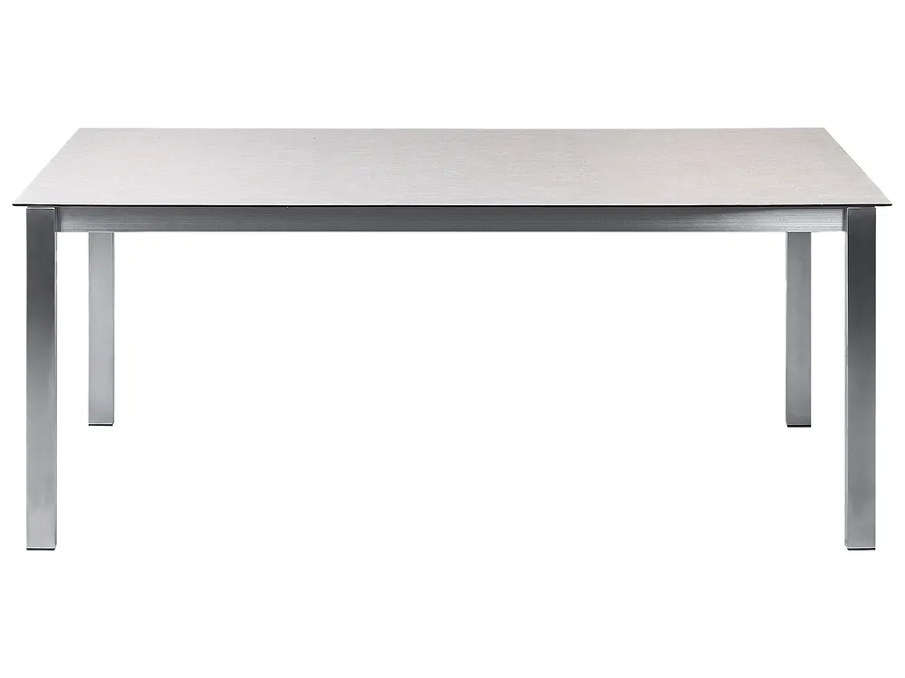 Garden Dining Set 4 Seater COSOLETO/GROSSETO Tempered Glass Marble Effect White/ Beige_881642