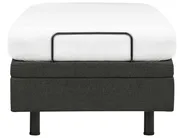 Adjustable Bed without Headboard Fabric DUKE II 90 x 200 cm (EU Single) Dark Grey_987318